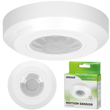 CZUJNIK RUCHU PIR NATYNKOWY LED MINI SLIM 360°