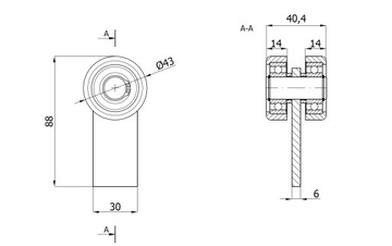 WÓZEK ROLKA ROLKI drzwi bramy PROFIL 50x50 P-2T-50