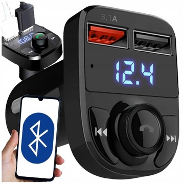 Transmiter bluetooth FM MP3 samochodowy ładowarka