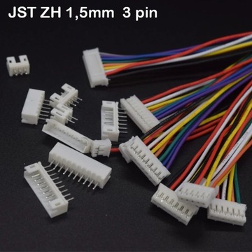 Złącze elektroniczne 3pin złączka konektor JST ZH 1.5 kostka 1,5mm końcówka