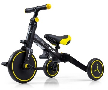 Велосипед трехколесный BALANCE BIKE 4в1 для 1, 2, 3 лет, Черный, детский