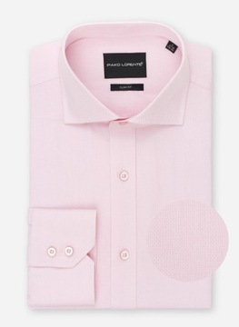Różowa koszula męska Slim długi rękaw Pako Lorente roz. 41-42/164-170