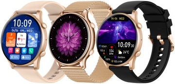 SMARTWATCH ZEGAREK DAMSKI POLSKIE MENU CIŚNIENIE ROZMOWY 3paski SMART WATCH