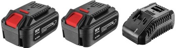 GRAPHITE ENERGY+ 2 Akumulatory 18V 4.0Ah+Ładowarka
