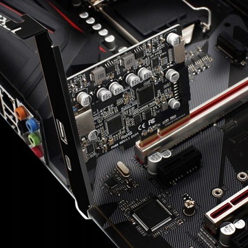 Карта адаптера PCIe 1X к USB A C 3.1 Gen2 10 Гбит/с