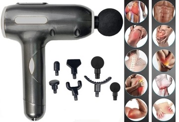 Pistolet masujący Mocny masaż wibracyjny Masażer GUN ręczny do masażu ciała