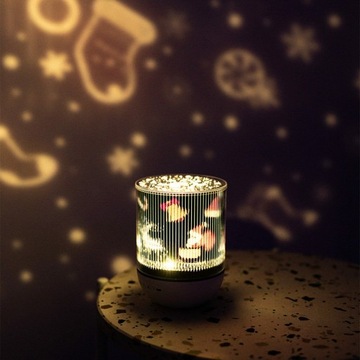 PROJEKTOR LED LAMPKA NOCNA- ŚWIATŁO MUZYKA 3 WZORY