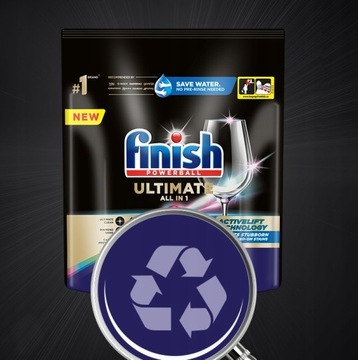 FINISH Ultimate All in one Капсулы для посудомоечной машины 50 шт + соль FINISH 1,2 кг