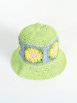 Шляпа-ведро ECO STRAW с цветами