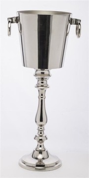 Высокий серебряный холодильник для шампанского, ведро, контейнер для льда на ножке.