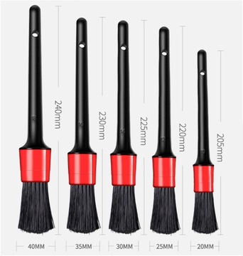 НАБОР ЩЕТКОВ ДЛЯ ДЕТЕЙЛИНГА АВТОМОЙКИ АВТОМОБИЛЬНЫЙ ДЕТЕЙЛИНГ 5 шт.