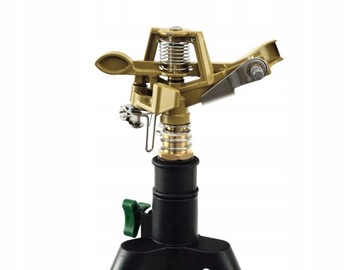 СПРИНКЛЕР ВРАЩАЮЩИЙСЯ ПУЛЬСАЦИОННЫЙ УВЛАЖНИТЕЛЬ НА МЕТАЛЛИЧЕСКОЙ ПОДСТАВКЕ 360° ДО 24м