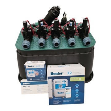 Zestaw 5 sekcji Hunter PGV Kolektor Sterownik X2 Czujnik Moduł WiFi PE 32