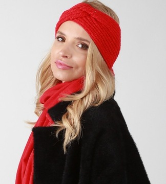 Зимняя повязка на голову Red Soft O2