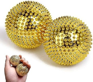 KULKI MAGNETYCZNE DO MASAŻU AKUPRESURY KAMIEŃ MAGNETYCZNY ZLOTE x2