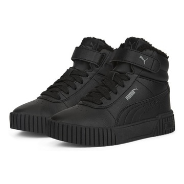 Buty dziecięce zimowe Puma Carina 2.0 Mid ocieplane wysokie czarne 31