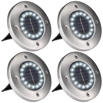 4x LAMPA LAMPKA SOLARNA WBIJANA 16 LED NAJAZDOWA