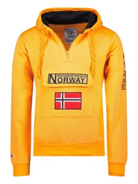 Geographical Norway Sweatshirt Gymclass Hoodie Fluorescent Orange Man