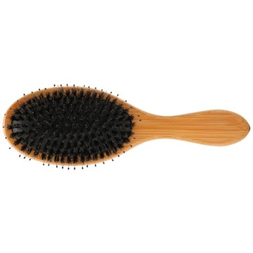 Портативная щетка для волос с деревянной ручкой