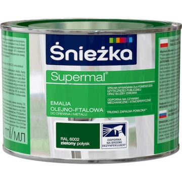 ŚNIEŻKA Supermal Emalia Olejno-ftalowa RAL6002 0,4 L