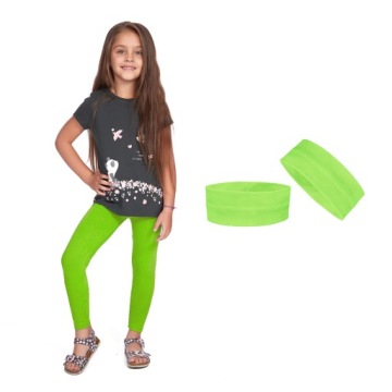 ZESTAW LEGGINSY + OPASKA NA GŁOWĘ BAWEŁNA 128