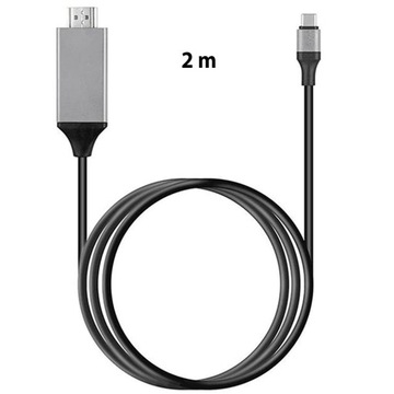 КАБЕЛЬ-АДАПТЕР MHL USB C НА HDMI 4K ДЛЯ ТЕЛЕФОНА MACBOOK 200 СМ