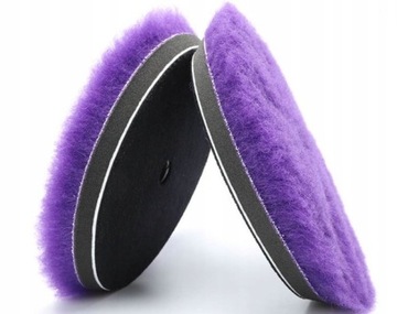Pad polerski z wełny owczej 150mm na rzep purpurowa do polerowania Kormax