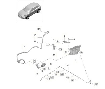 ČERPADLO DIAGNOSTIKA INSTALACE PALIVOVÉ PORSCHE MACAN 2.0 R4 958906243A
