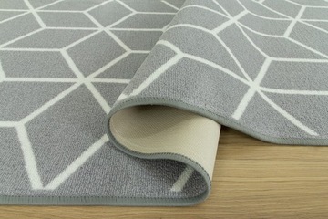 ширина 80 см РОМБОВАЯ КОРЗИНА С РЕЗИНОВЫМ ПОКРЫТИЕМ СВЕТЛО-СЕРЫЕ КУБИКИ