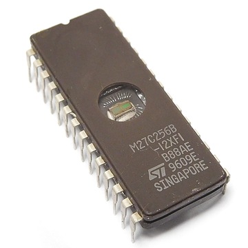 [4szt] M27C256B-12XF1 256Kbit UV EPROM używane