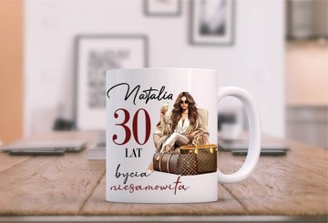 КОМПЛЕКТ КРУЖКА + ПОДУШКА 30 ЛЕТ 30 ЛЕТ ДЛЯ ЖЕНЩИНЫ ДЛЯ НЕЕ + ИМЯ