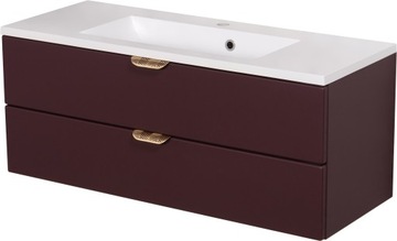 MAGNOLIA szafka łazienkowa burgund + umywalka 100