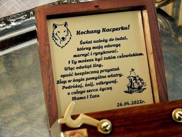 КАПИТАНСКИЙ КОМПАС В КОРОБКЕ КАРТРИДЕР ВАРИАНТ ГРАВИРОВКИ