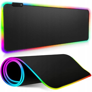 GAMINGOWA PODKŁADKA POD MYSZ NA BIURKO LED 90x40