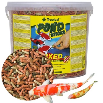 Pokarm dla karpi koi w oczkach wodnych pałeczki 5L Pond Sticks Mixed