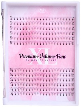 RZĘSY KĘPKI PREMIUM VOLUME FANS 5D XL C 0,07 13 MM WONDER LASHES 264SZT PAL