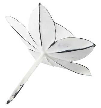 ŚWIECZNIK KWIAT do stroików BIAŁY metalowy