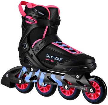 ŁYŻWOROLKI ROLKI ARMOUR Rekreacyjne Damskie Kółka KAUCZUK ABEC7 r.41