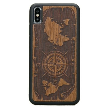 Pouzdro Bewood pro iPhone Xs Max Růže Větrů Merbau