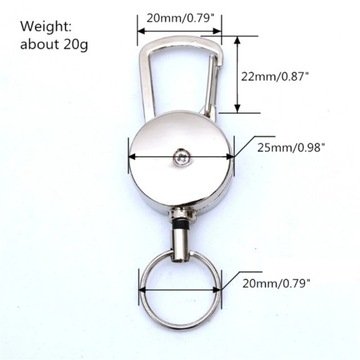 Выдвижной брелок для ключей, идентификационный значок, металлический ремешок, именной тег, держатель для карт, отдача