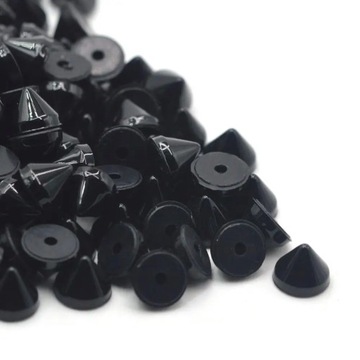 100 комплектов серебряных, золотых, черных позолоченных АБС-пластиков, конусов, шпилек в стиле панк, заклепок, шипов для