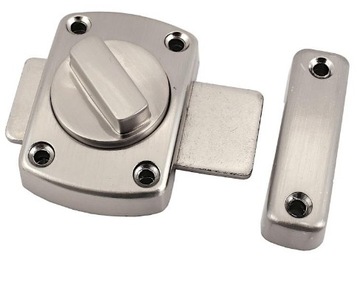 Zasuwka łazienkowa 55x55mm nikiel Metalkraft