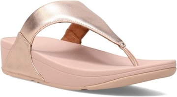 Fitflop Damskie sandały skórzane Lulu biały 37.5 EU Różowe złoto