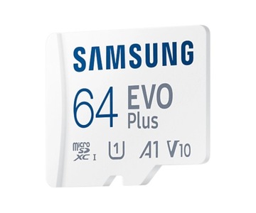 Карта памяти Samsung EVO Plus 64 ГБ microSDXC 130 МБ/с UHS-I U1 A1 + адаптер