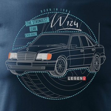 Koszulka z samochodem Mercedes E W124 na prezent