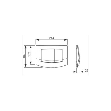 КНОПКА TECE TECEAMBIA ХРОМ МАТОВЫЙ/ХРОМ ГЛЯНЕЦ
