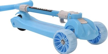 HULAJNOGA 3 KOŁOWA NIEBIESKA ŚWIECĄCE KOŁA LED regulowana i składana