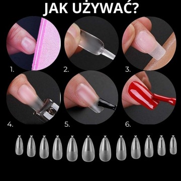 FLEXI SOFT GEL TIPS MIĘKKIE TIPSY ŻELOWE POD ŻEL MATOWE 120 SZT. MIGDAŁ