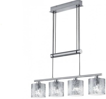 Lampa wisząca Trio Leuchten Jojo Garda 4 Srebrne