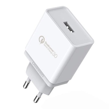 Ugreen CD122 szybka ładowarka sieciowa Quick Charge 3.0 18W 3A USB biały (1
